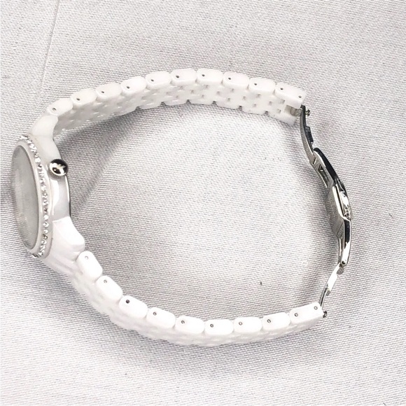 New Emporio Armani Ceramic Bracelet White Mother Of Pearl Dial Watch AR1477 - Picture 8 of 15